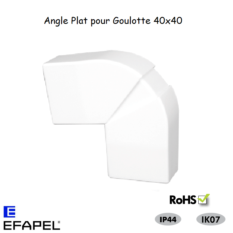Angle plat pour goulotte série 13 40x40 13023