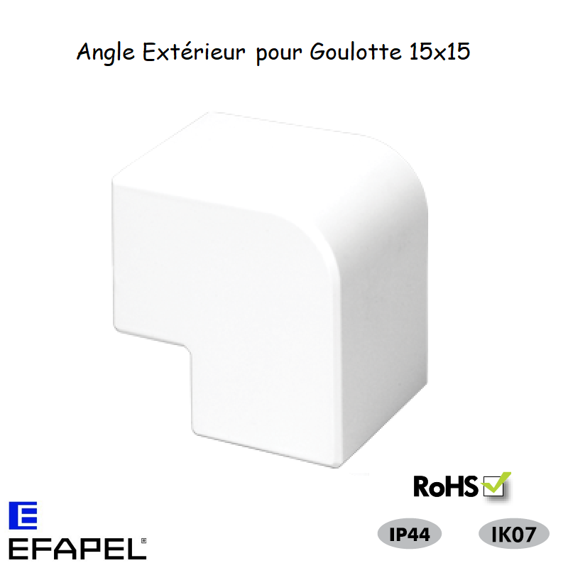 Angle extérieur variable pour goulotte série 13 15x15 13116