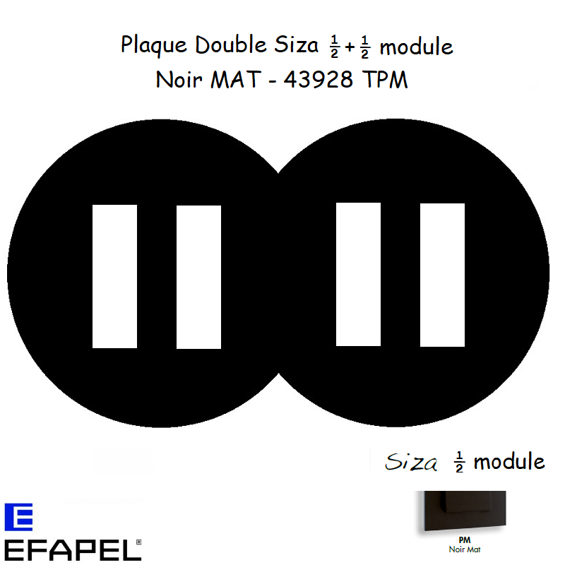 plaque-double-siza-noir-mat-43928tpm