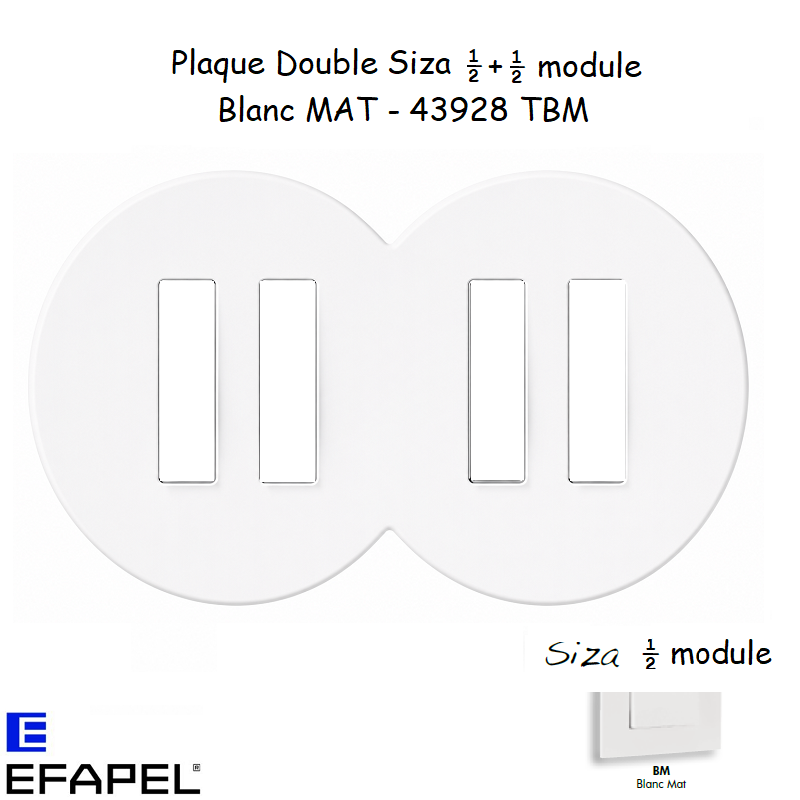 plaque-double-siza-blanc-mat-43928tbm