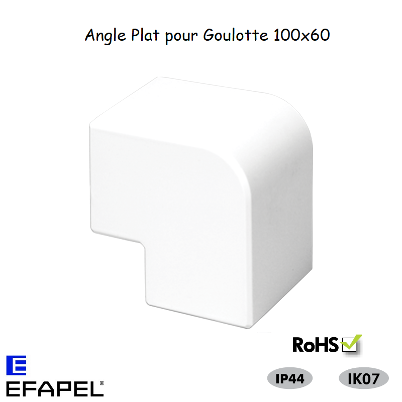 Angle plat pour goulotte série 13 100x60 13083