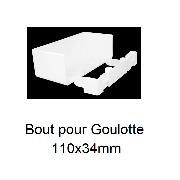 Bout pour goulotte de distribution 110x34 10085RBR