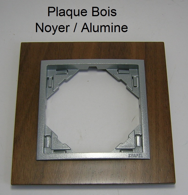 Plaque bois simple Noyer alumine logus90 arbore