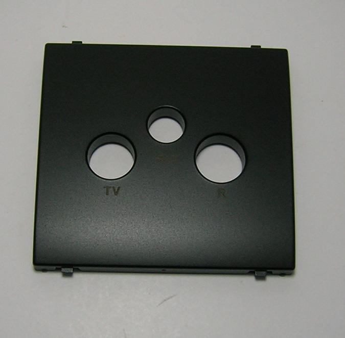 Enjoliveur prise R-TV-SAT 50775TPM Noir MAT Apolo5000
