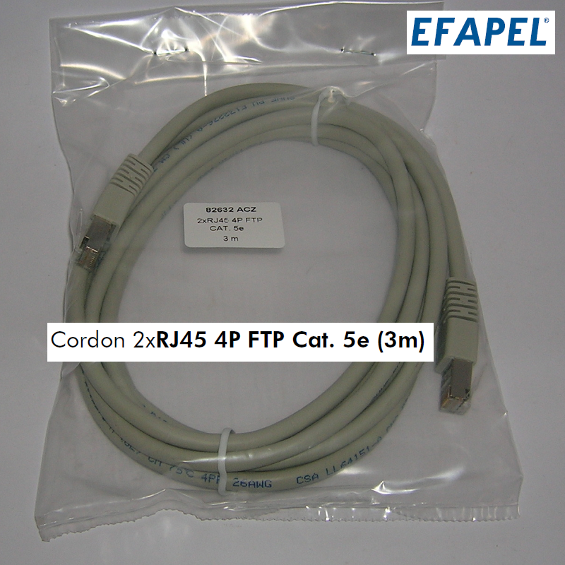 Cordon 2xRJ45 4P FTP Cat. 5e - 3 m 82632ACZ