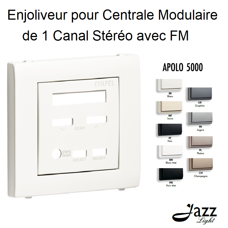 Enjoliveur pour Centrale Modulaire de 1 Canal Stéréo avec FM - APOLO 5000