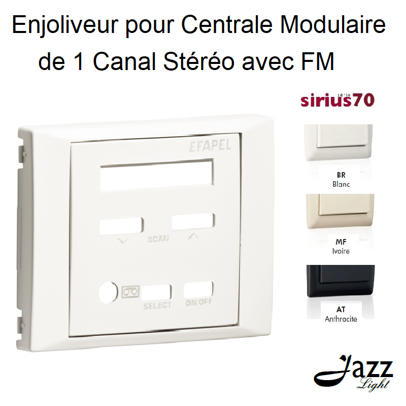 Enjoliveur pour Centrale Modulaire 1 Canal Stéréo avec FM - Sirius 70