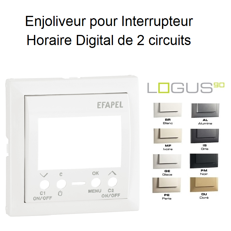 Enjoliveur Pour Interrupteur Horaire Digital de 2 circuits