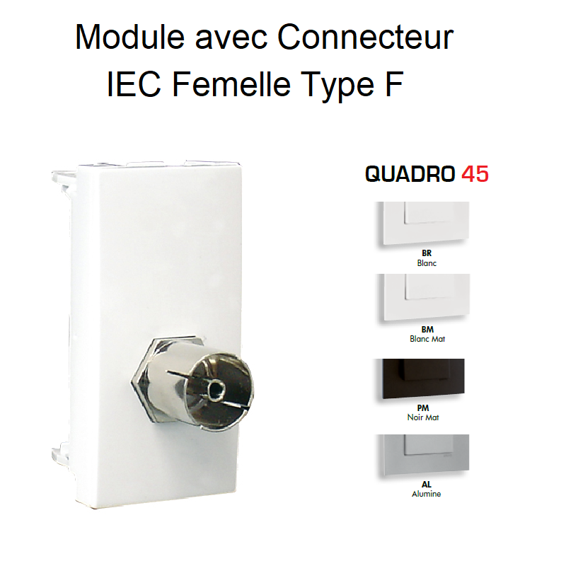 Module avec connecteur IEC Femelle Type F Quadro 45983S