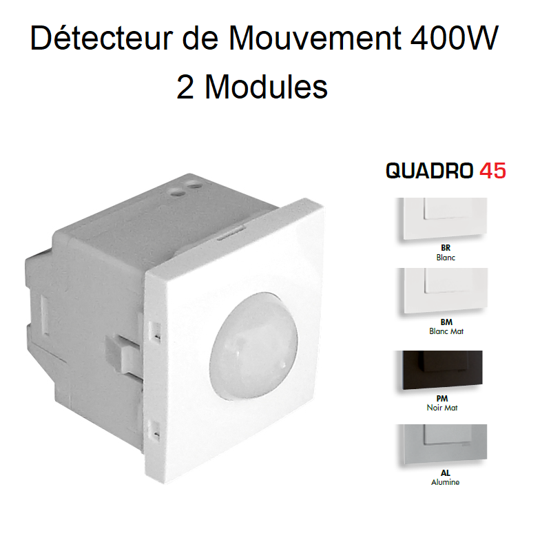 Détecteur de mouvement 400W 2 modules Quadro 45402S