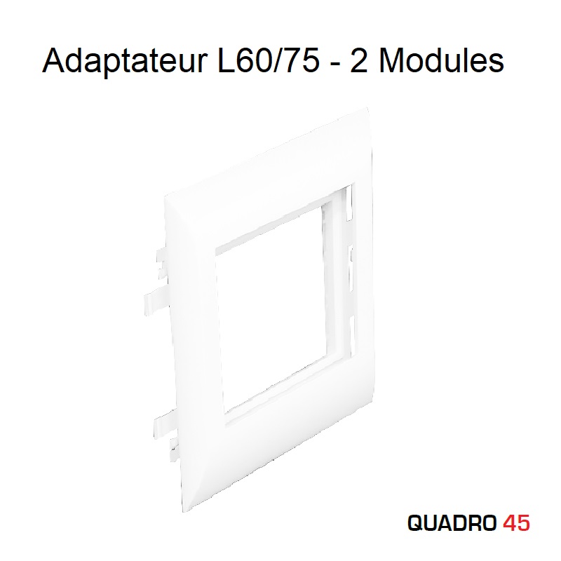 Adaptateur Quadro 45 L75 2 modules EFAPEL 10986