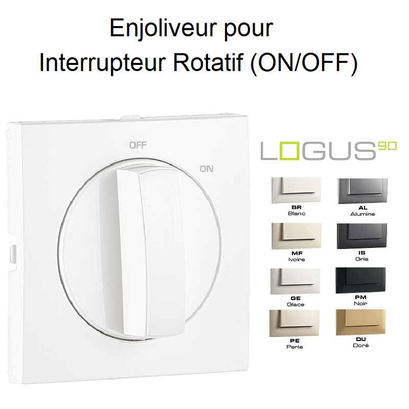 Enjoliveur pour Interrupteur Rotatif ON/OFF - LOGUS 90