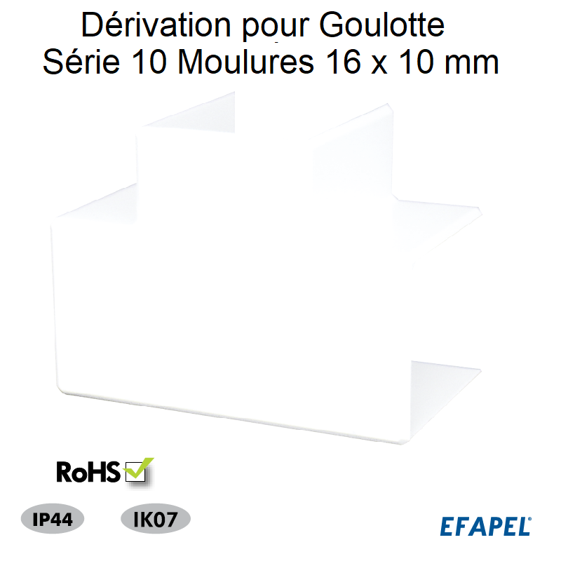 Dérivation pour goulotte série 10 Moulures 16x10 10021ABR