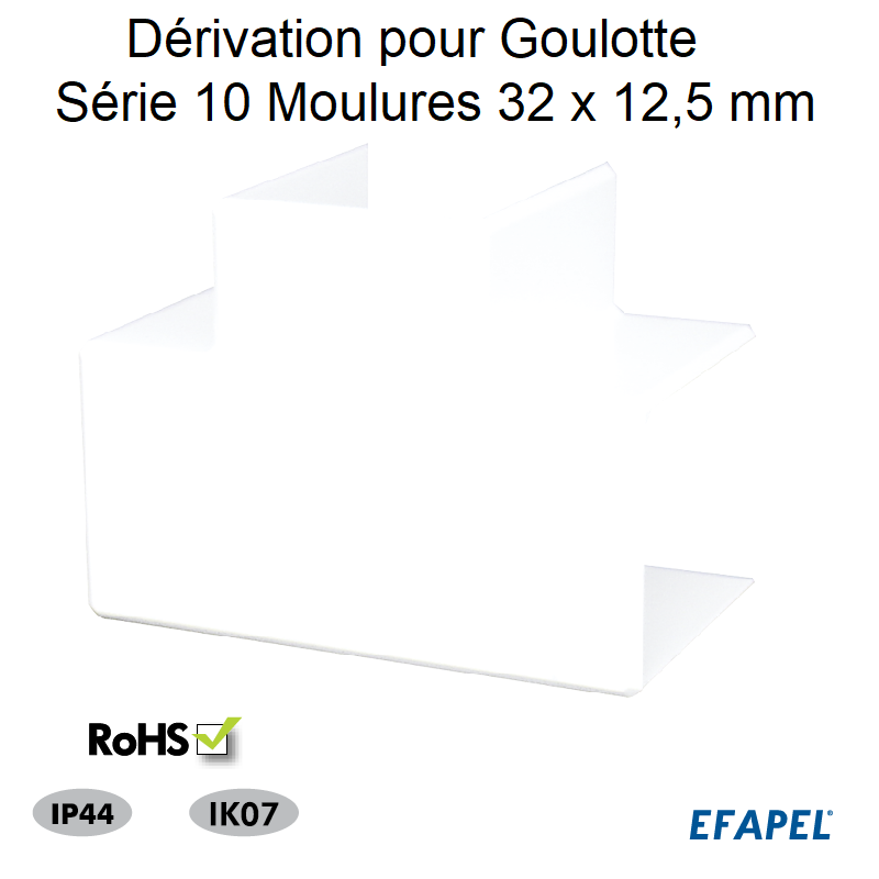 Dérivation pour Goulotte Série 10 Moulure - 32X12,5