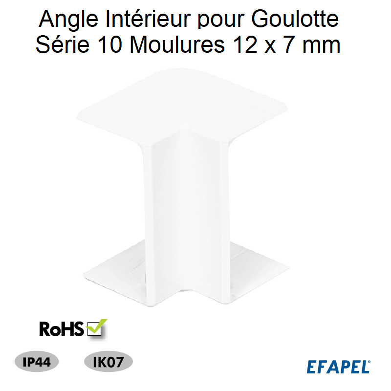 Angle Intérieur pour Goulotte Série 10 Moulure - 12x7