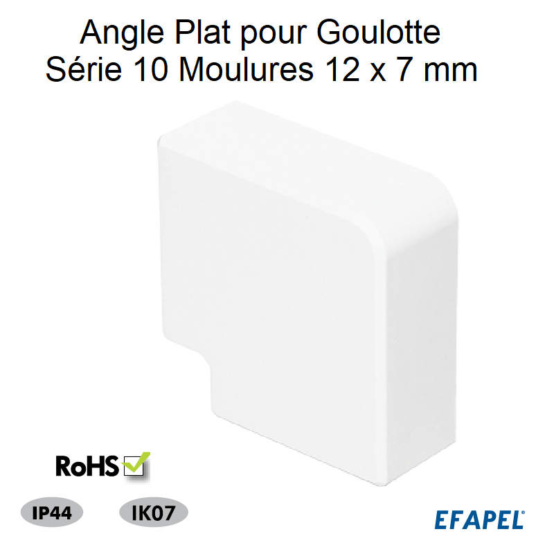 Angle plat pour goulotte série 10 Moulures 12x7 10013ABR