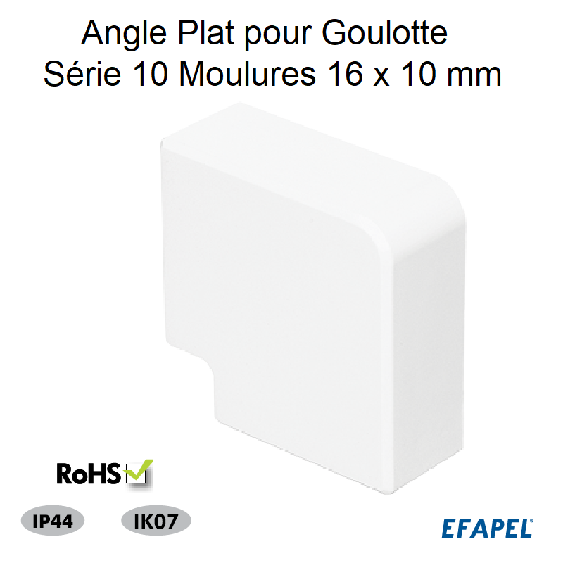 Angle Plat pour Goulotte Série 10 Moulure - 16x10