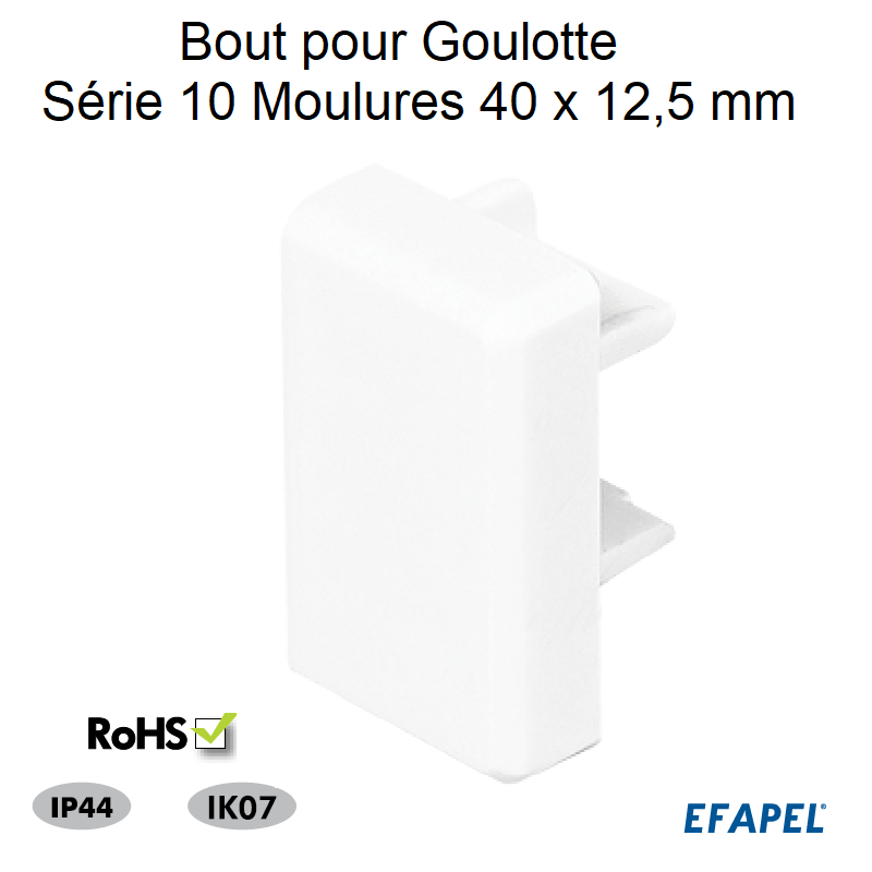 Bout pour Goulotte Série 10 Moulures - 40x12,5