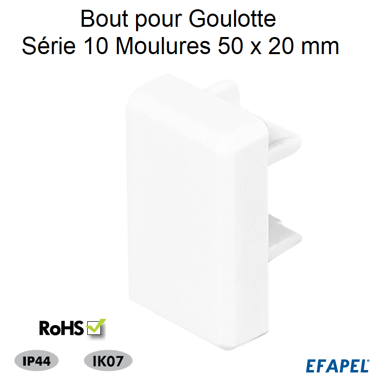 Bout pour Goulotte Série 10 Moulures - 50x20