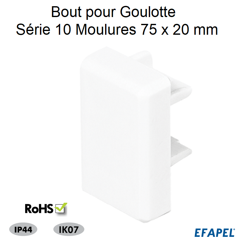 Bout pour Goulotte Série 10 Moulures - 75x20
