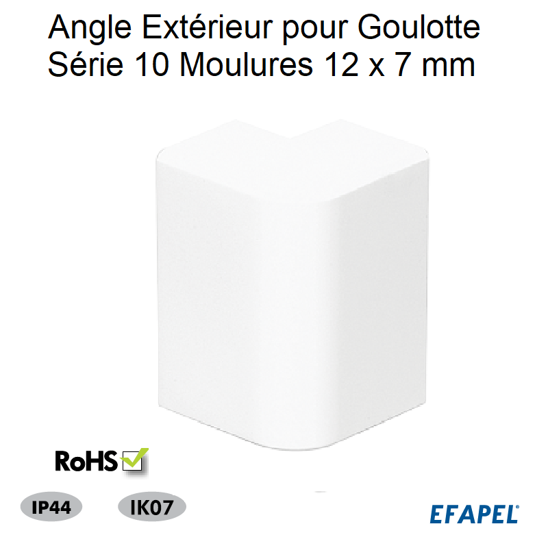 Angle Extérieur pour Goulotte Série 10 Moulure - 12x7