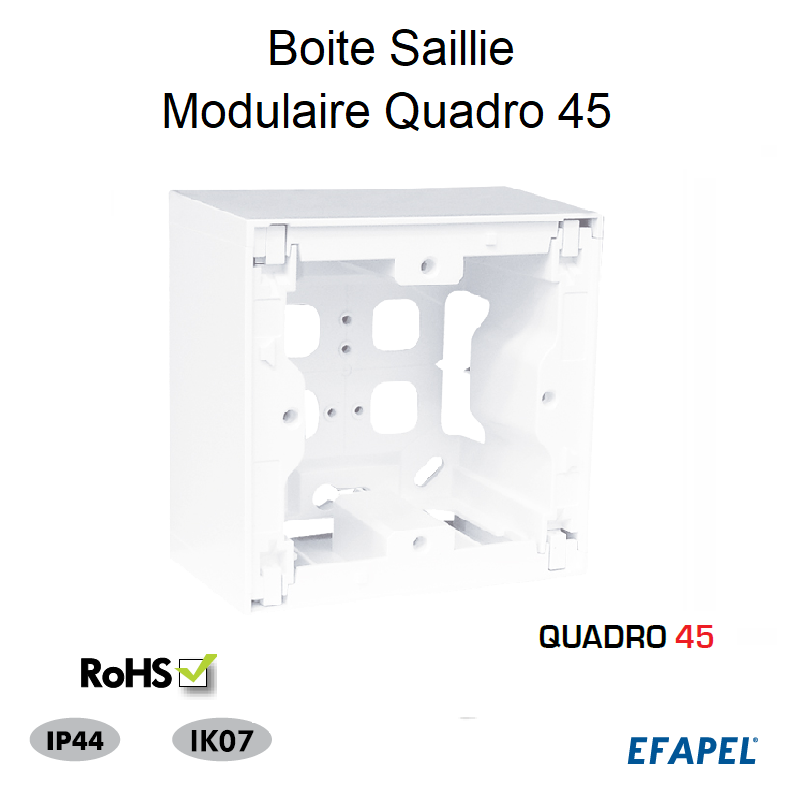 Boite Saillie Modulaire Quadro 45 - BLANC