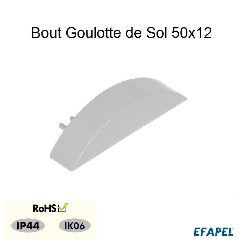Bout / Adaptateur pour Goulotte de Sol 50x12