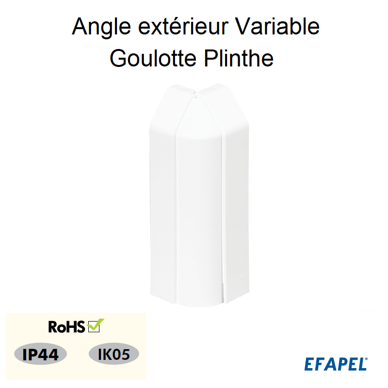 Angle Extérieur Variable pour Goulotte Plinthe 110x20