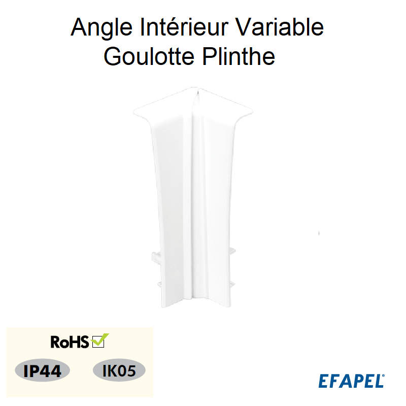Angle Intérieur Variable pour Goulotte Plinthe 110x20