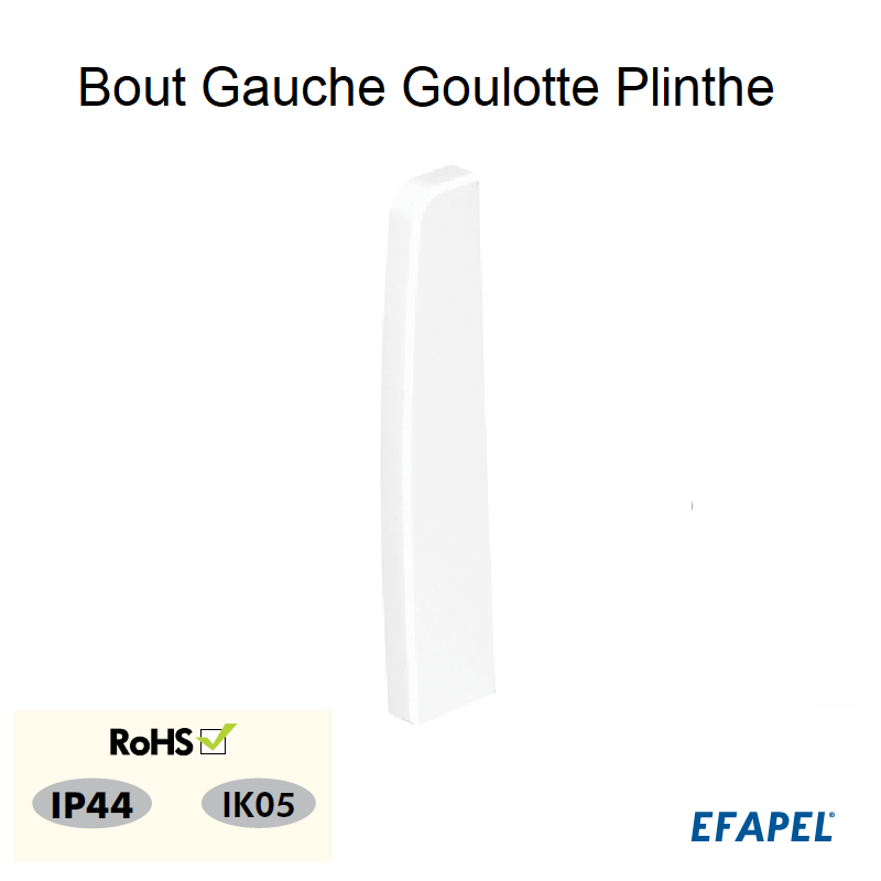 bout gauche pour goulotte plinthe 10105ABR