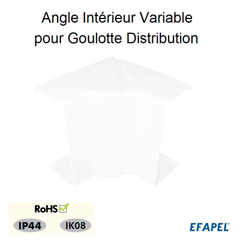 angle intérieur variable pour goulottes distribution 10082 10092 10182 10292RBR