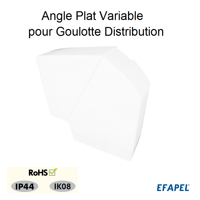 angle plat variable pour goulottes distribution 10083 10093 10183 10293RBR
