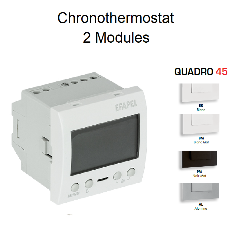 Chronothermostat Multifonctionnel 2 Modules - QUADRO 45