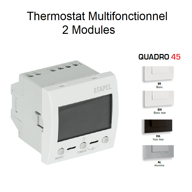 Thermostat Multifonctionnel 2 Modules - QUADRO 45