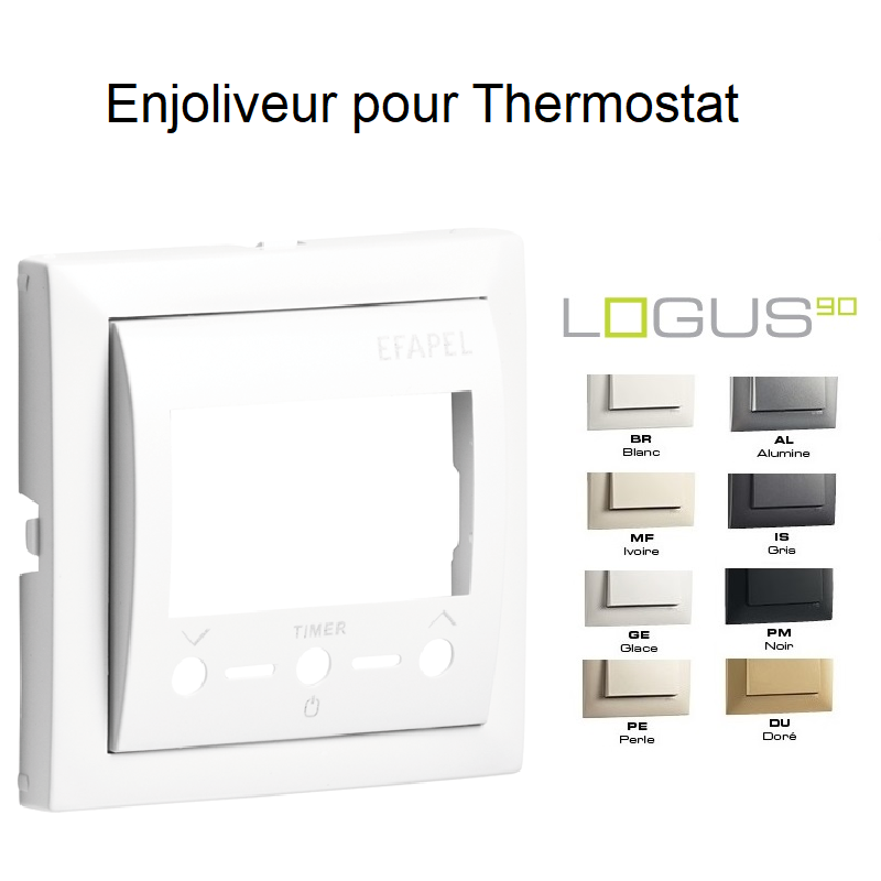 Enjoliveur pour Chonothermostat avec capteur IR Logus 90749 T