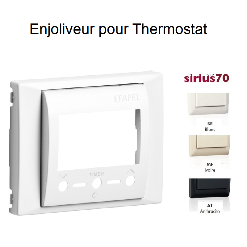 Enjoliveur Chronothermostat avec capteur IR Sirius 70749T