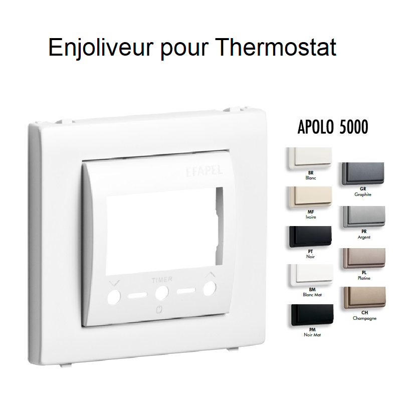 Enjoliveur Chronothermostat avec capteur IR APOLO5000 50749T