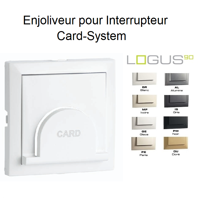 Enjoliveur pour Interrupteur Card System Temporisé - LOGUS 90