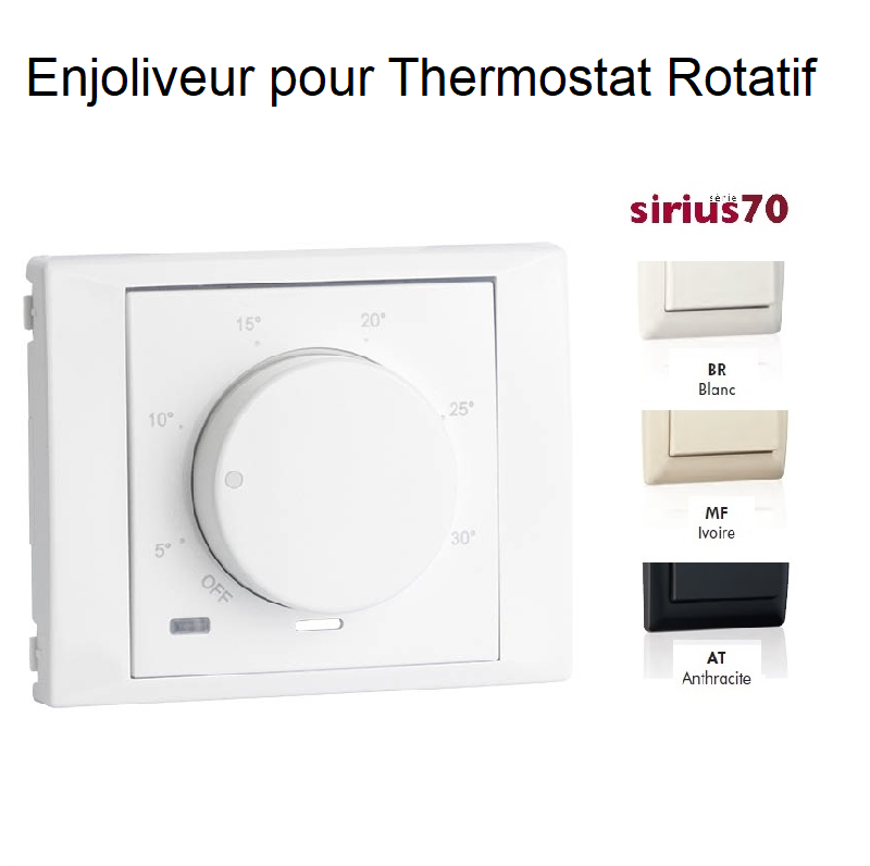 Enjoliveur pour thermostat rotatif Sirius 70 70746T