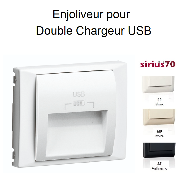 Enjoliveur pour Prise Double USB SIRIUS70
