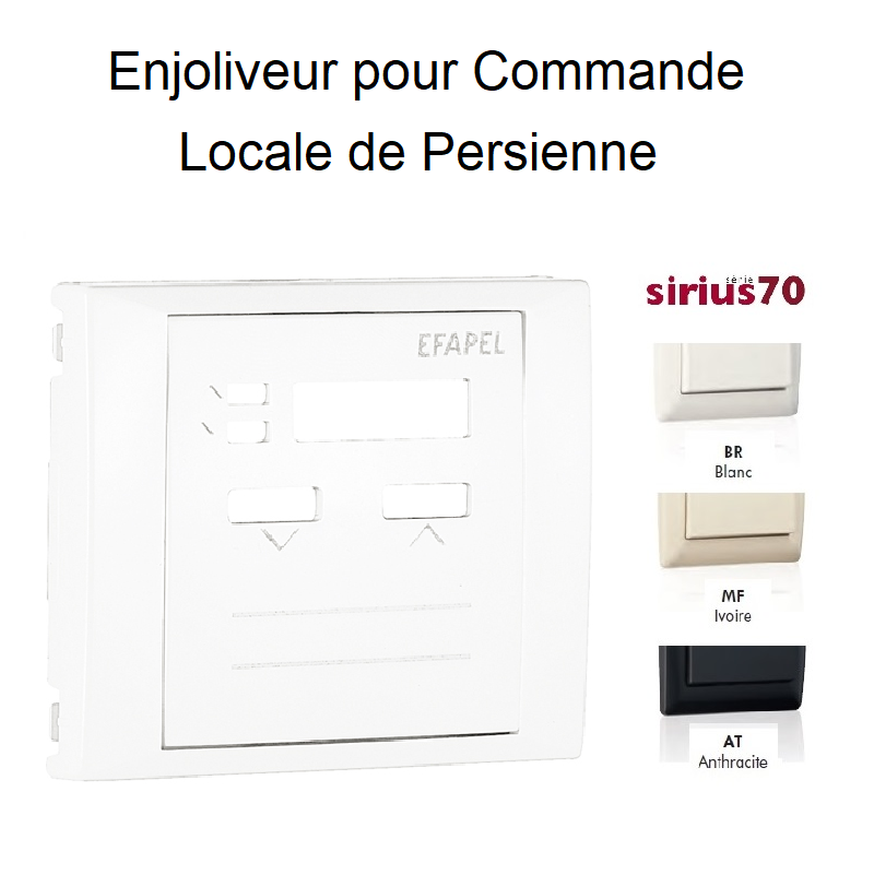 Enjoliveur pour Commande LOCALE de Persienne Sirius70