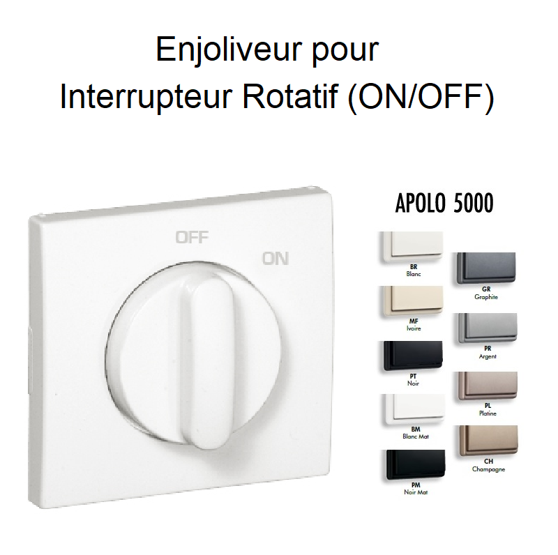 Enjoliveur pour Interrupteur Rotatif ON/OFF - APOLO 5000