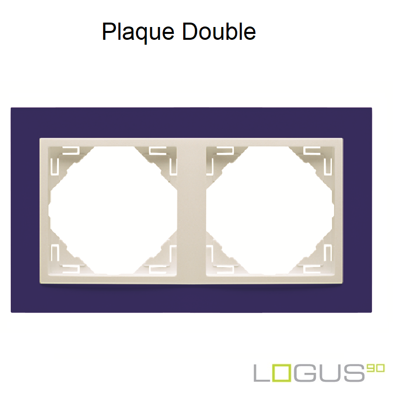 Plaque Double animato logus90 efapel 90920TZG Bleu Glace
