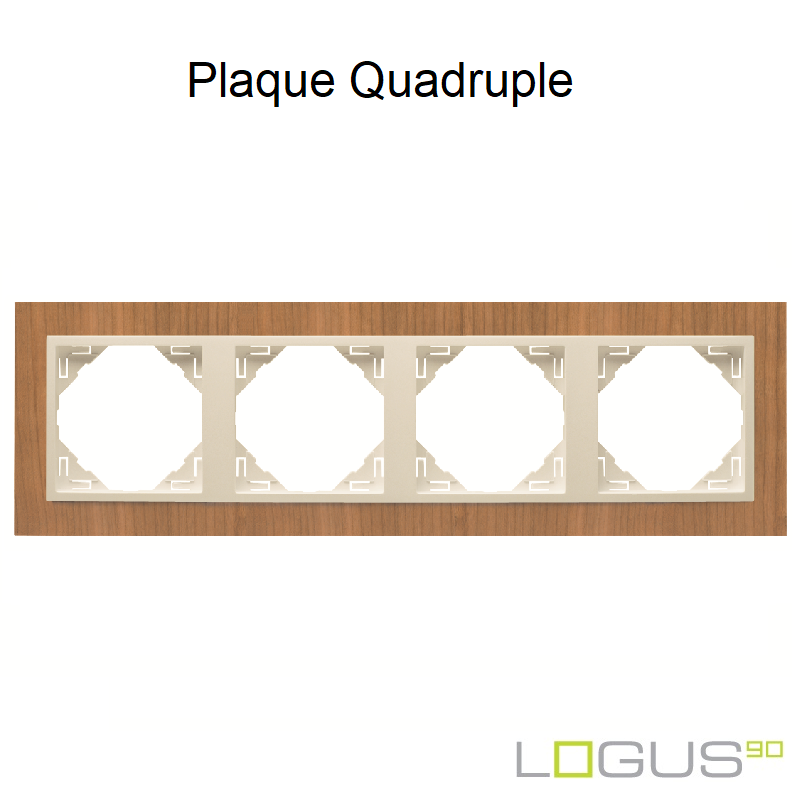 Plaque triple arbore logus90 efapel 90940TJP Cerisier Perle