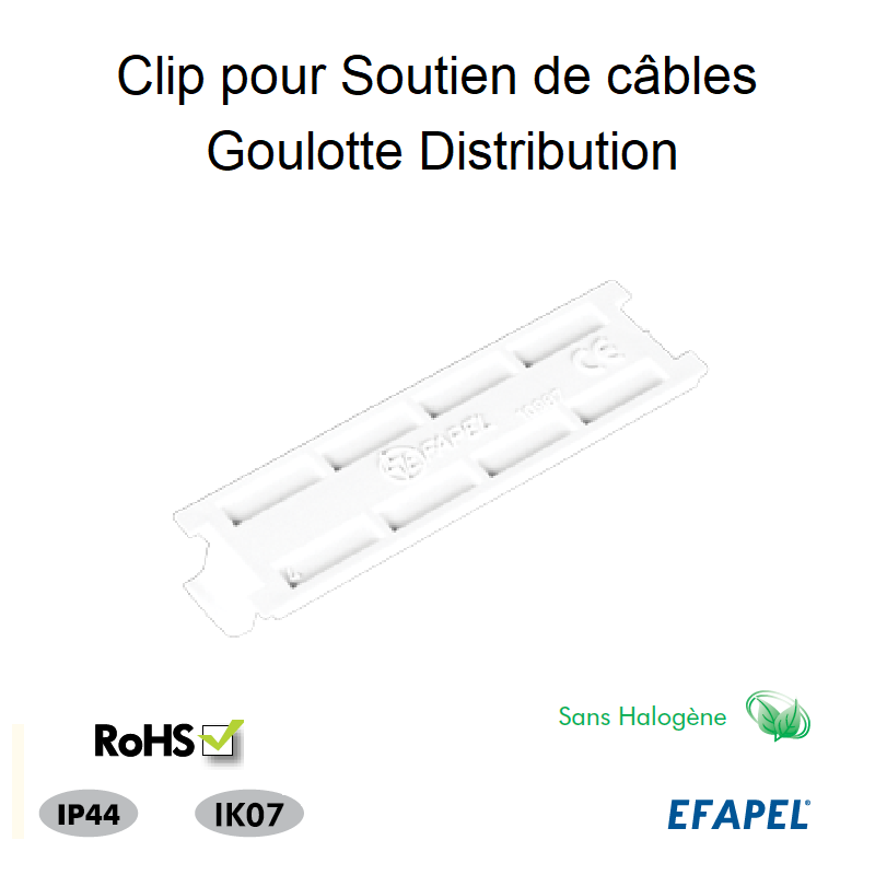 Clip pour soutien de câbles sans halogène