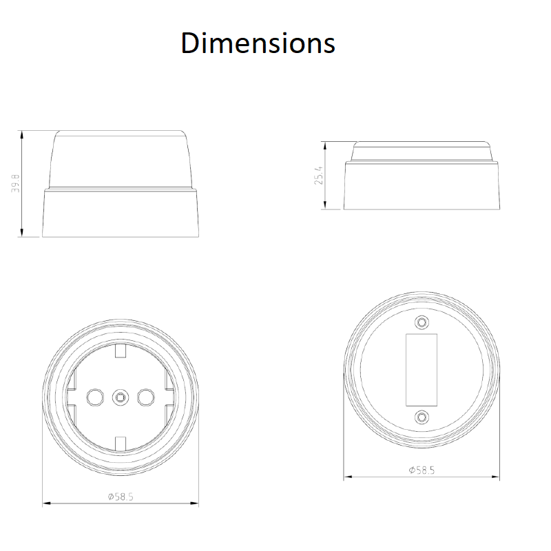 Prises et interrupteurs Retro - Vintage dimensions