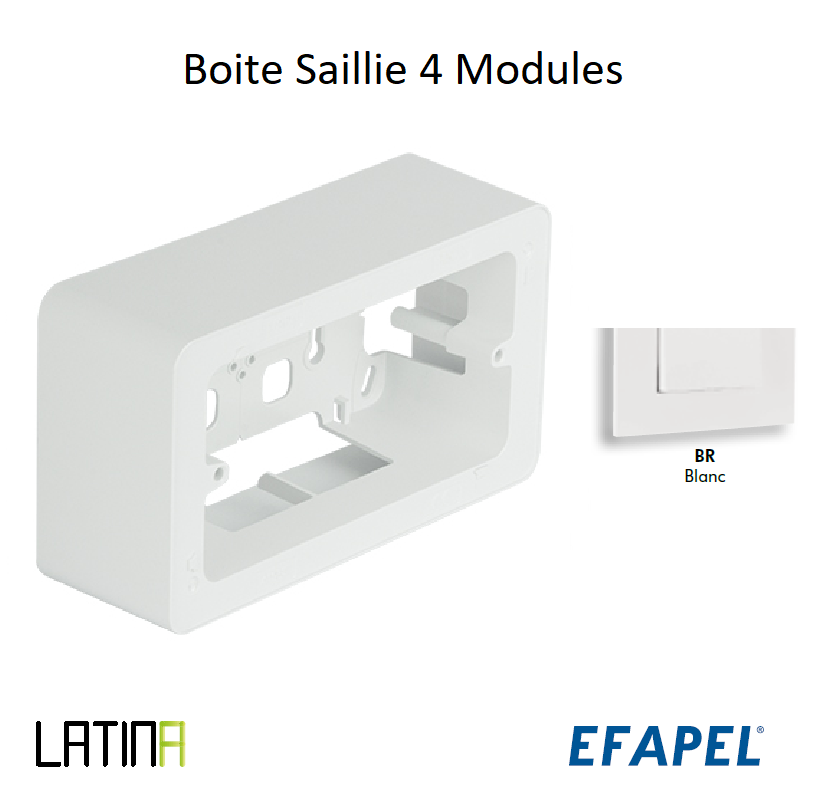 Boite Saillie 4 Modules LATINA - BLANC