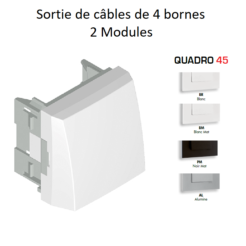 Sortie de câbles de 4 bornes - 2 Modules MEC Q45