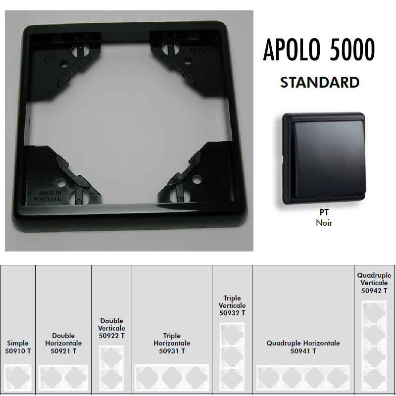 Plaque APOLO5000 Standard - Noir