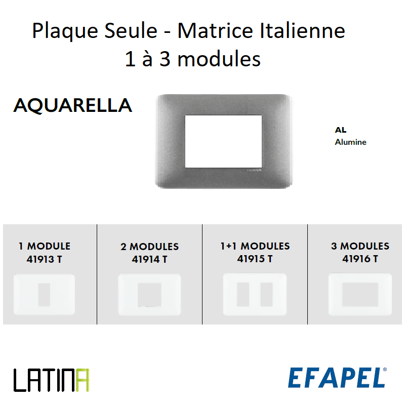 Plaque aquarella matrice italienne 41913TAL 42914TAL 42915TAL 42916TAL Alumine